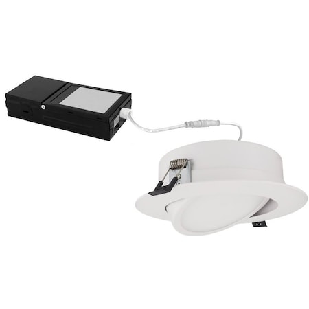 Elco Lighting 6in LED Recessed Gimbal Downlight, 5-CCT Switch, 900lm, White ERT613CT5DXW