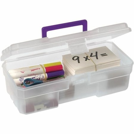 Akro-Mils Supply Storage Box, 12 in L, 6 in W, 4 in H AKM09912CLPUR