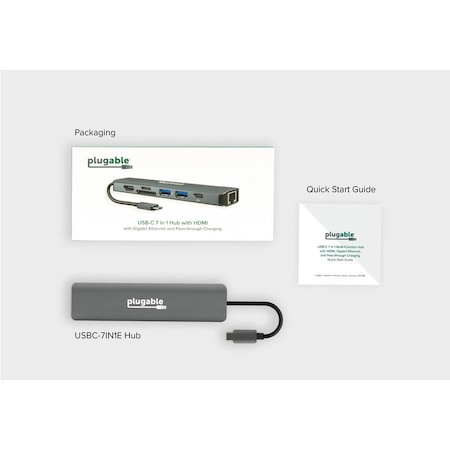 Plugable 7-IN-1 USBC DOCKING STATION USBC-7IN1E