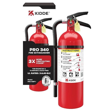 Kidde Fire Extinguisher, Aluminum, 5.5 lb Cap. 21033052