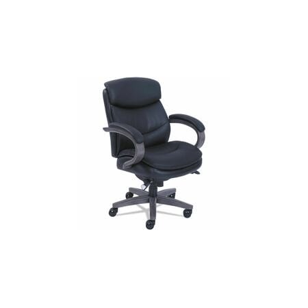 La-Z-Boy Woodbury Mid-Back Executive Chair, Supports up to 300 lbs., Black/Gray 48963A