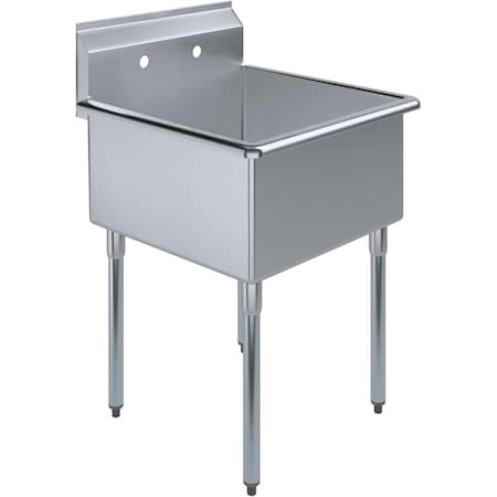 Amgood 27 in. x 27 1/2 in. Stainless Steel Utility Sink. 24 in. x 24 in. x 13 in. Bowl SINK S1C-UT-242413-NF-Z
