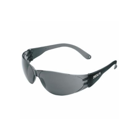 Mcr Safety Checklite CL1 Frameless Safety Glasses, Polycarbonate Gray Lens, Duramass, Smoke 135-CL112