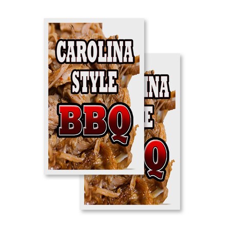Signmission Carolina Style Bbq, Vinyl Decals Only 24 Inch x 36 Inch, Vinyl Decal, 2PK DSB-2436-2PACK-Carolina Style Bbq
