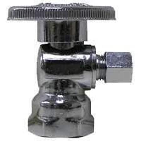 Plumb Pak Plumb Pak PP20046LF Shut-Off Valve, 1/2 x 1/4 in FIP x Compression, Brass, Chrome PP20046LF