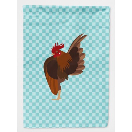 Carolines Treasures Malaysian Serama Chicken Blue Check Flag Canvas House BB8016CHF