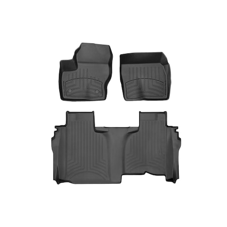 Weathertech Black, Front and Rear FloorLiner HP 441436-1-6IM