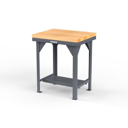Strong Hold Maple Top Shop Table, Bins, Drawers, and Shelf T8436-40B-2DB-MT