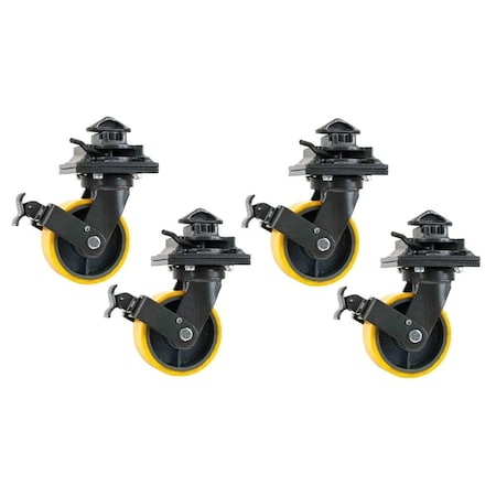 Mytee Products Shipping Container Caster Wheels Single Wheel, 6600 lbs WLL, 4PK CTL-CasterWheelx4