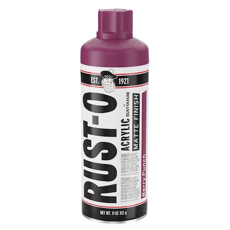 Rust-Oleum Rust-O Artist Spray Paint, Berry Punch, Matte, 11 Oz 392218