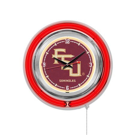 Holland Bar Stool Co Florida State Double Neon 15" Clock (Script) Clk15FSU-FS