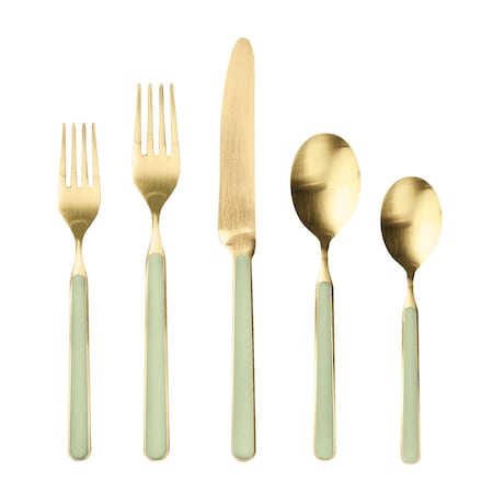 Mepra Fantasia Ice Gold Flatware Set - 20 Pieces - Sage 10S622020OI