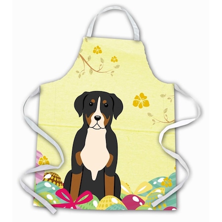 Carolines Treasures Easter Eggs Greater Swiss Mountain Dog Apron BB6037APRON