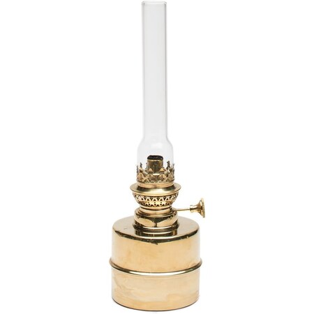 Kings County Tools Brass Oil Lamp 13 in Extra-Bright Hurricane Lamp with Antique-Style Brass Body & Glass Chimney GW78A05-02