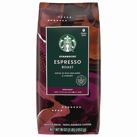 Starbucks Whole Bean Coffee, Dark Espresso Roast, 16 oz Bag SBK11017855