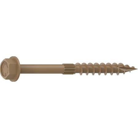 Camo Structural Screw, 1/4 in Thread, 3 in L, Hex Head, Hex Drive, Sharp Point, PROTECH Ultra 4 Coated, 500 0364179