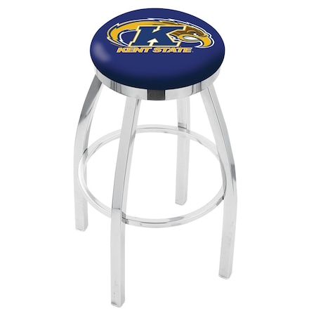 Holland Bar Stool Co 36" Chrome Kent State Swivel Bar Stool, Accent Ring L8C2C36KentSt