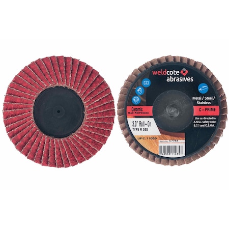 Weldcote 3 Premium Ceramic Roll On Flap Discs, 10PK 11067