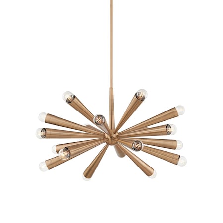 Troy Lighting Keanu 18 Light Chandelier 30.25 In. Patina Brass F1030-PBR