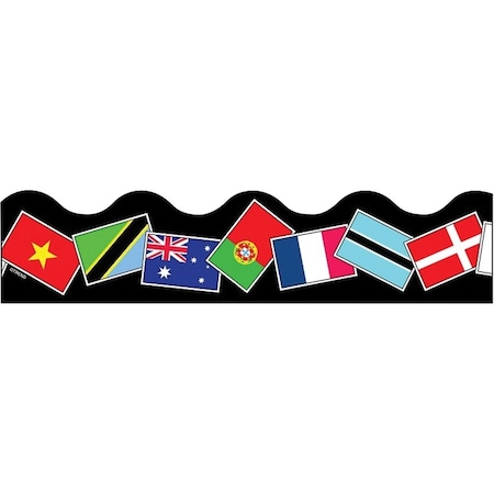 Trend Enterprises World Flags Terrific Trimmers®, 39 Feet/Pack, PK6 T91352