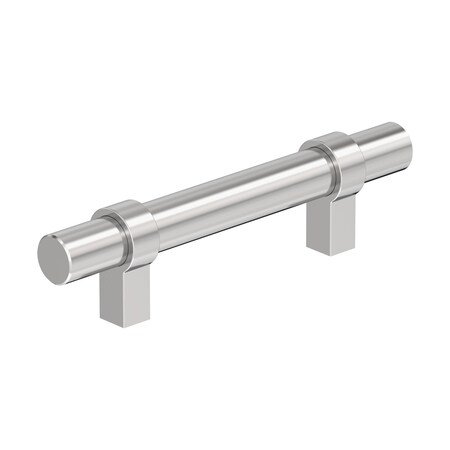 Amerock Central 3 inch (76mm) Center-to-Center Polished Chrome Cabinet Pull, 10PK 10VMP3716026