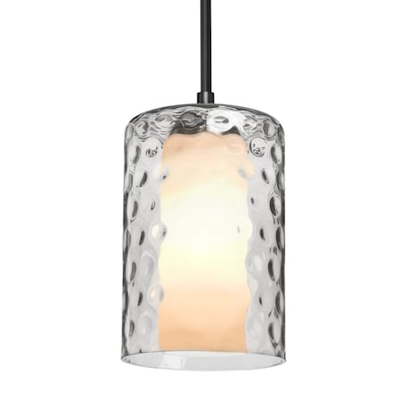 Besa Lighting Besa Esa Pendant, Clear, Black Finish, 1x 60W MAX E26 Base 1JT-ESACL-BK