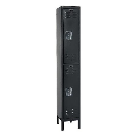 Hallowell Locker, 36 in H, 12 in w, Black U1228-2A-ME