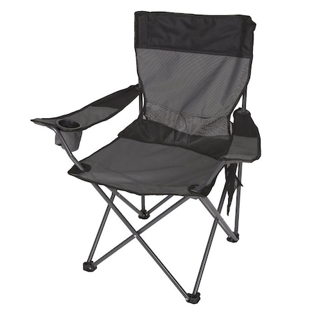 Stansport APEX Deluxe Foldable Arm Chair, 18-1/2 in W, 22 in D, 35-1/2 in H, Steel Frame, Polyester Seat G-400