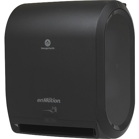 Georgia-Pacific enMotion Touchless Paper Towel Dispenser, Wall Mount, Black, For 1-3/4 in Dia x 10 in W Paper Towels 59462A