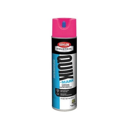 Krylon Quik-Mark WB Inverted Marking Paint, Color: Fluorescent Pink, Size: 20 oz - Net Wt 17 oz A03612004