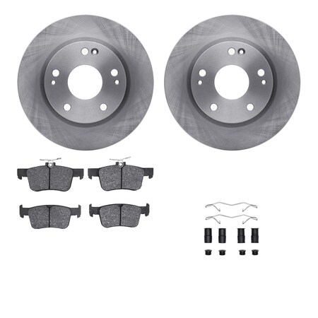 Dynamic Friction Co DFC Brake Rotor with 5000 Brake Pads and Hardware Kit 6512-59455