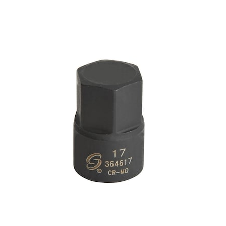 Sunex 3/8 in Drive 17Mm Stubby Impact Hex Driver  364617