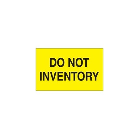 Bubblefast 3 x 5'' - ''Do Not Inventory'' Fluorescent Yellow Labels BFDL2281