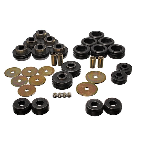 Energy Suspension Body Mount Bushings, Black; Polyurethane 3.4118G