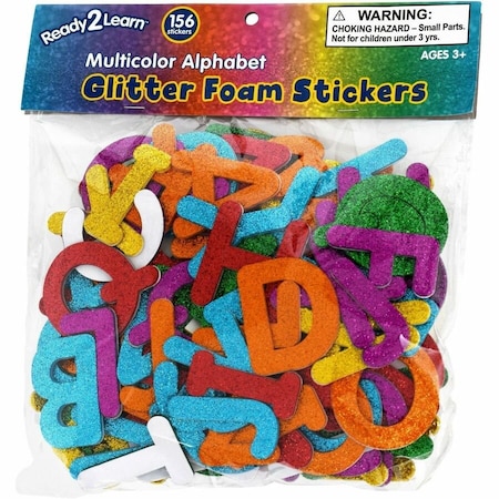 Ready 2 Learn Glitter Foam Stickers, Alphabet, Multicolor, 156-Piece Set, 3PK CE10098