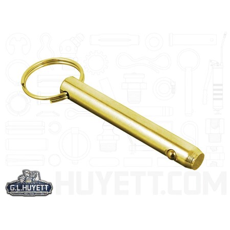 Huyett Detent Pin, Brass, 0.188 in Dia x 2.000 in Effective Length DTPB-0187-2000