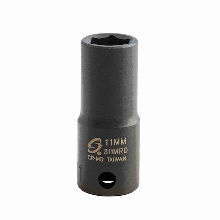 Sunex 3/8 in Drive 11Mm Semi-Deep Impact Socket 311MRD