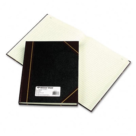 National Brand Texhide Accounting Book- Black/Burgundy- 300 Green Pages- 10 3/8 x 8 3/8 56231