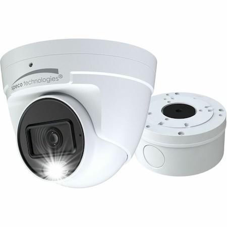 Speco Technologies 2MP HD-TVI Turret Camera with Audio, 2.8mm lens, NDAA, Junction Box H2AT2