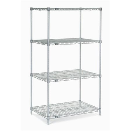 Tosafos Epoxy 18 x 30 x 74 in. Starter Shelf Unit- Silver TO3665699