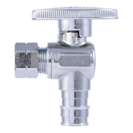 Sharkbite Expansion Angle Stop Valve, 1/2 x 3/8 in Connection, Compression, 125 psi Pressure, Brass Body UAB23058LFA