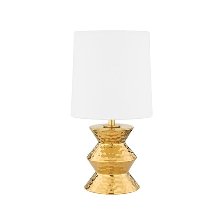 Mitzi Zoe 1 Light Table Lamp 16.5 In. Aged Brass Ceramic Gold HL617201A-AGB/CGD
