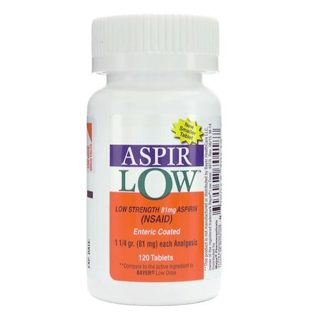 Generic Aspirin, Enteric Coated Tablets, 81mg, 120PK 818061