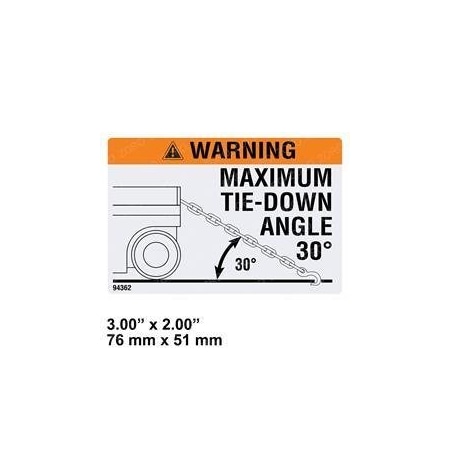 Mec REPLACEMENT DECAL, 1330SE TIE DOWN 94362