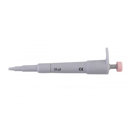 United Scientific Mini-Pipettor, 10ul, Gray with Pink Plunger 347020