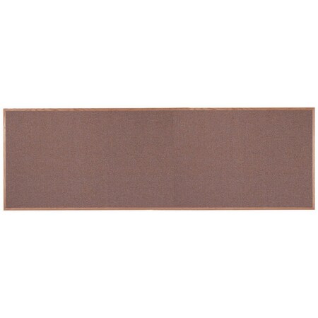 Aarco Designer Fabric Bulletin Board w/ an Oak Frame, Frame: Clear Lacquer, Board: Rose Quartz 48''Hx144''W OF48144003