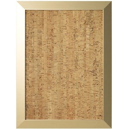Mastervision Decorative Cork Bulletin Board, Gold Metallic Frame, 18" X 24" SF142258612