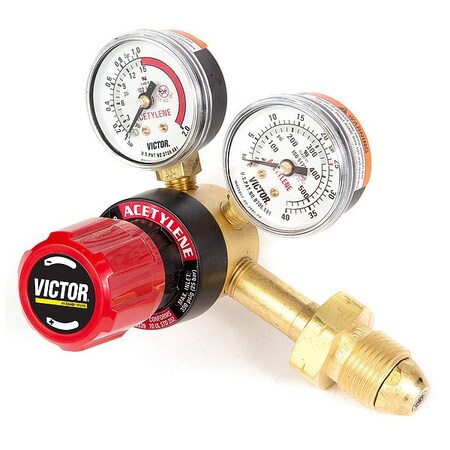 Victor Regulator, Acetylene, Carbon Dioxide, Inert, Propane, Oxygen, Single Stage 0781-4233