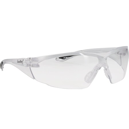 Bouton Optical Rimless Safety Glasses with Clear Temple, Clear Lens and Anti-Scratch / Anti-Fog Coating 250-49-0020