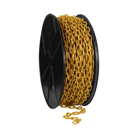 Mr. Chain 3/4" x 200' Gold Plastic Safety Chain - Reel 00109